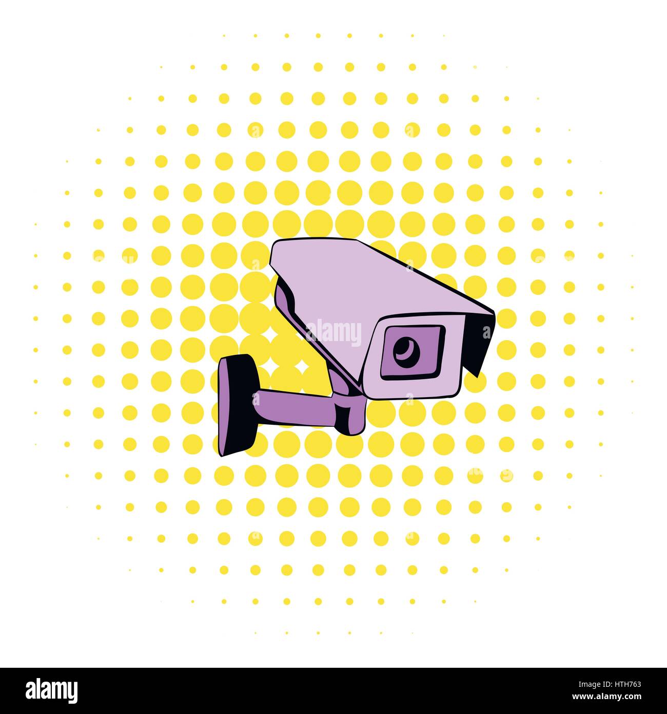 Surveillance camera icon, comics style Stock Vector Image & Art - Alamy