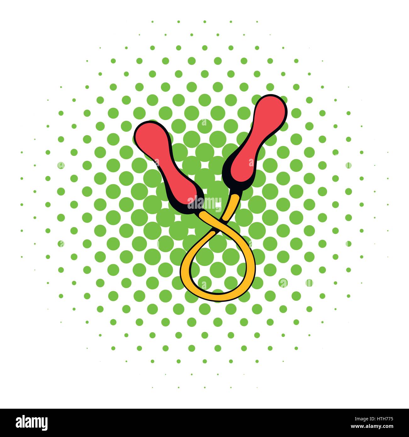 Skipping rope icon, comics style Stock Vector