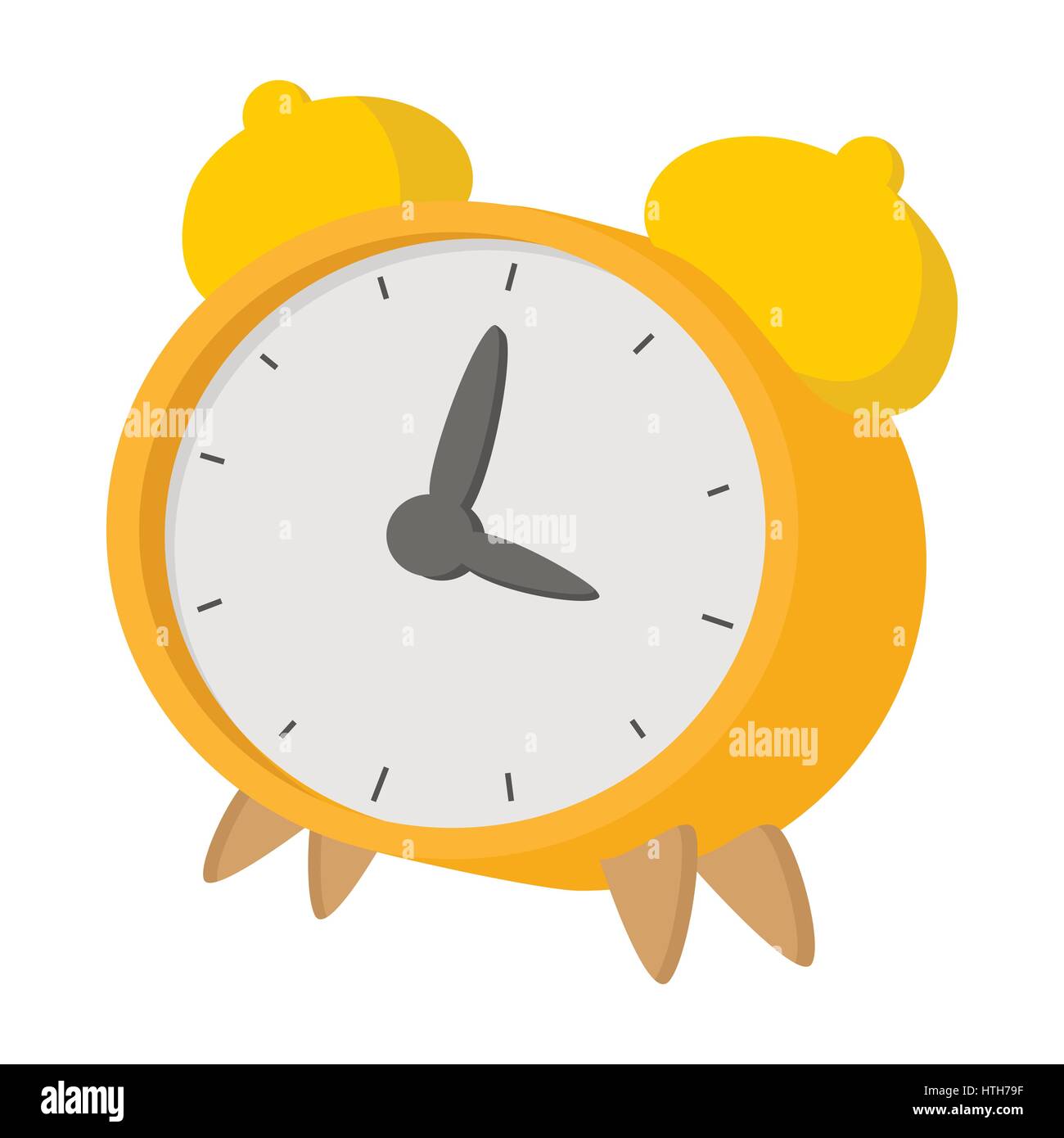 Yellow alarm clock icon, cartoon style Stock Vector Image & Art Alamy