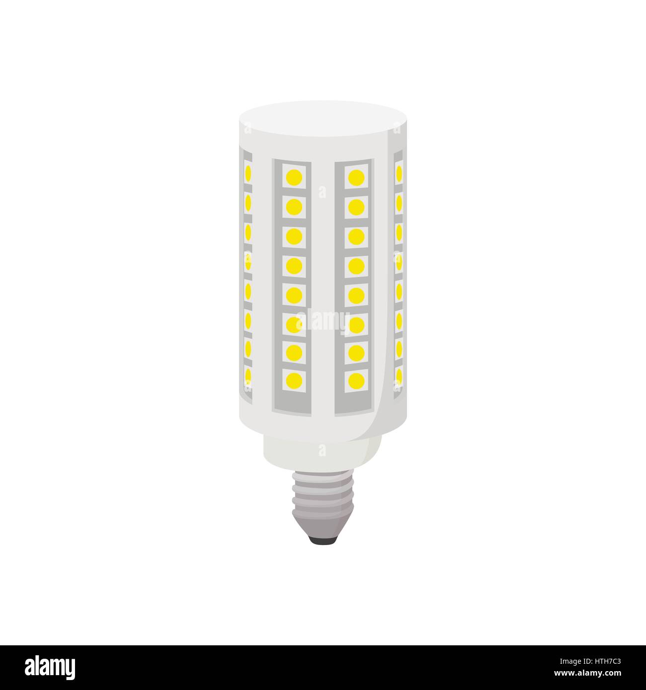 Corn type led lightbulb icon, cartoon style  Stock Vector