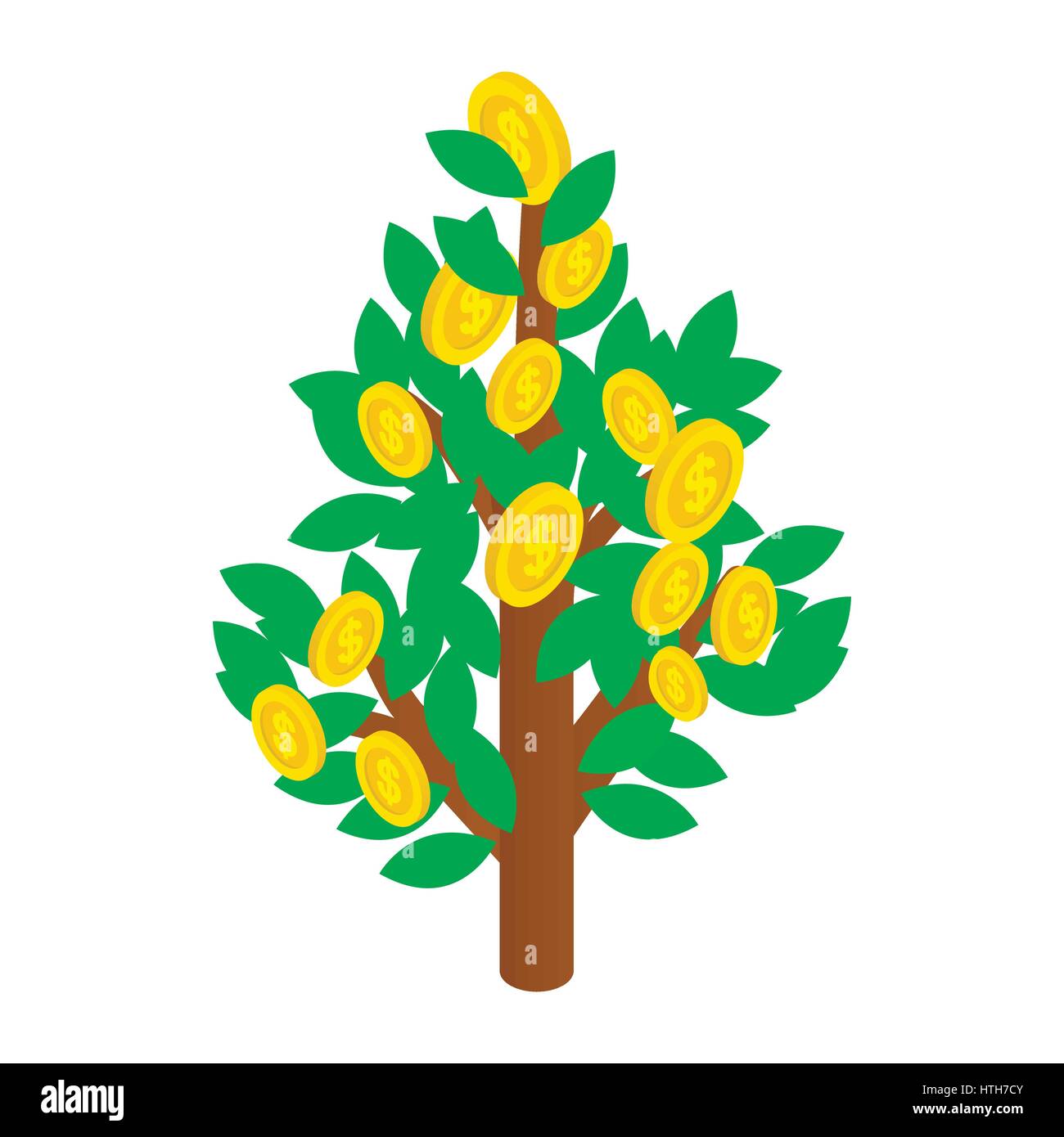 Dollar tree icon, isometric 3d style Stock Vector Image & Art Alamy