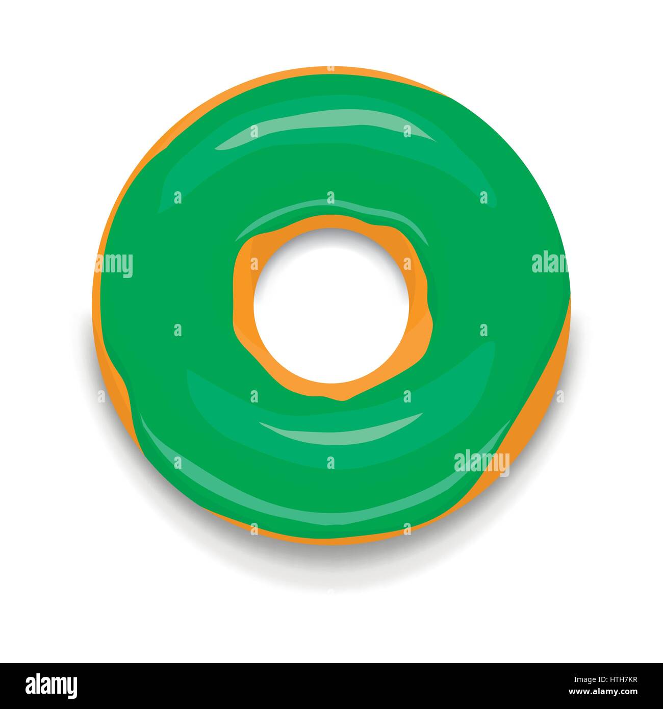 Green glazed donut icon, cartoon style Stock Vector Image & Art - Alamy