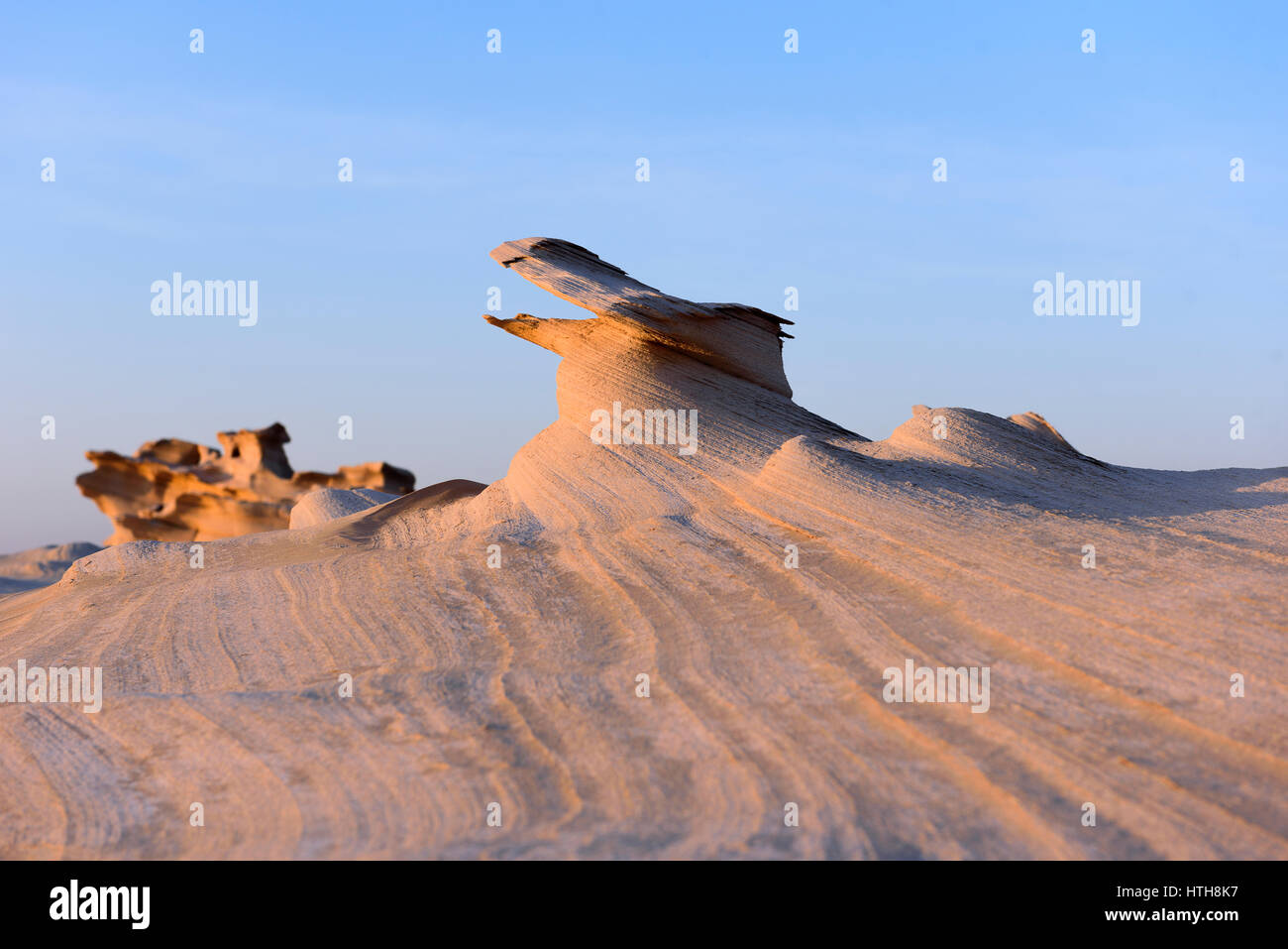 Beautiful Fossil Rock formation in Abu Dhabi Desert Stock Photo Alamy