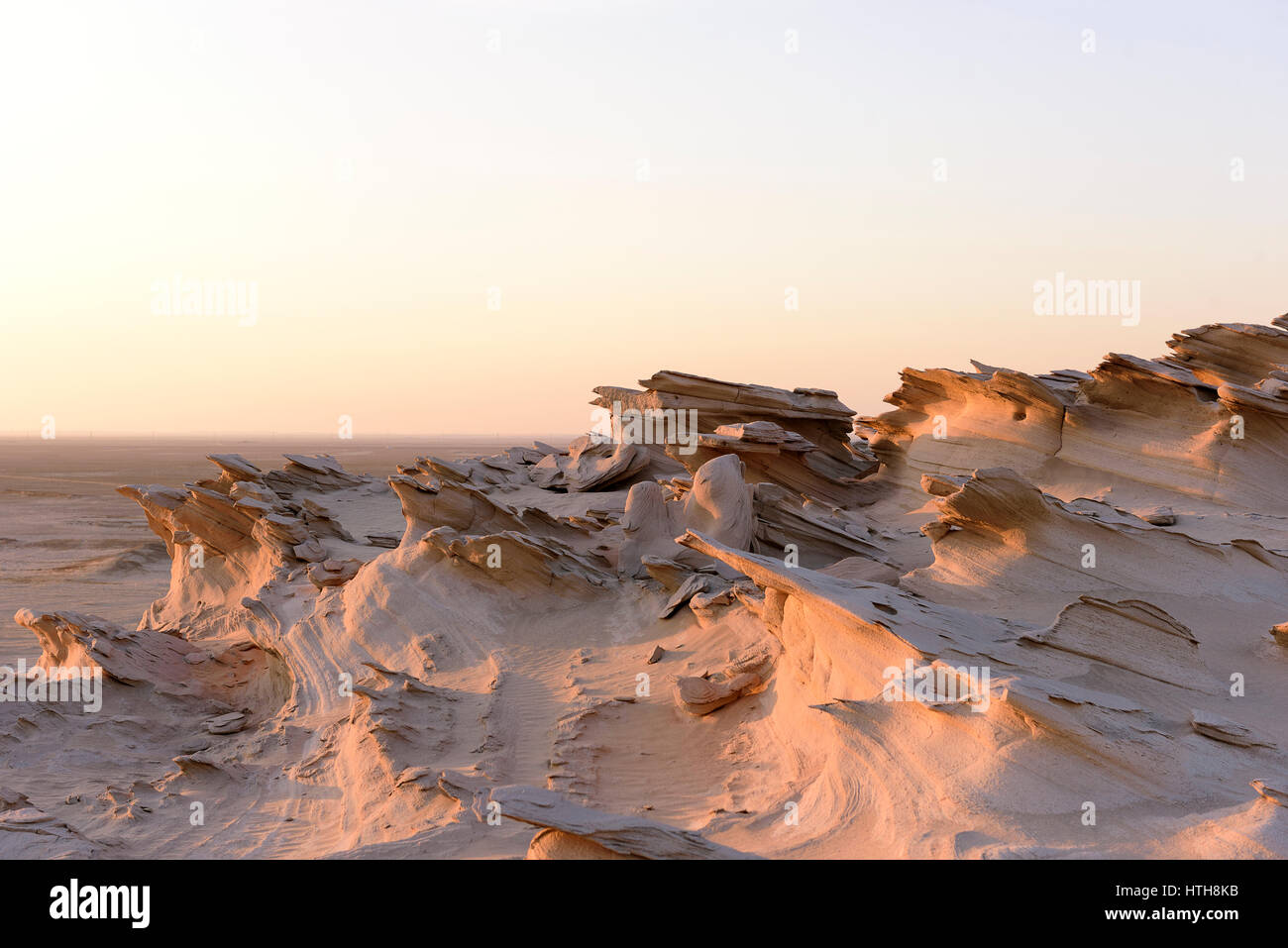 Beautiful Fossil Rock formation in Abu Dhabi Desert Stock Photo Alamy