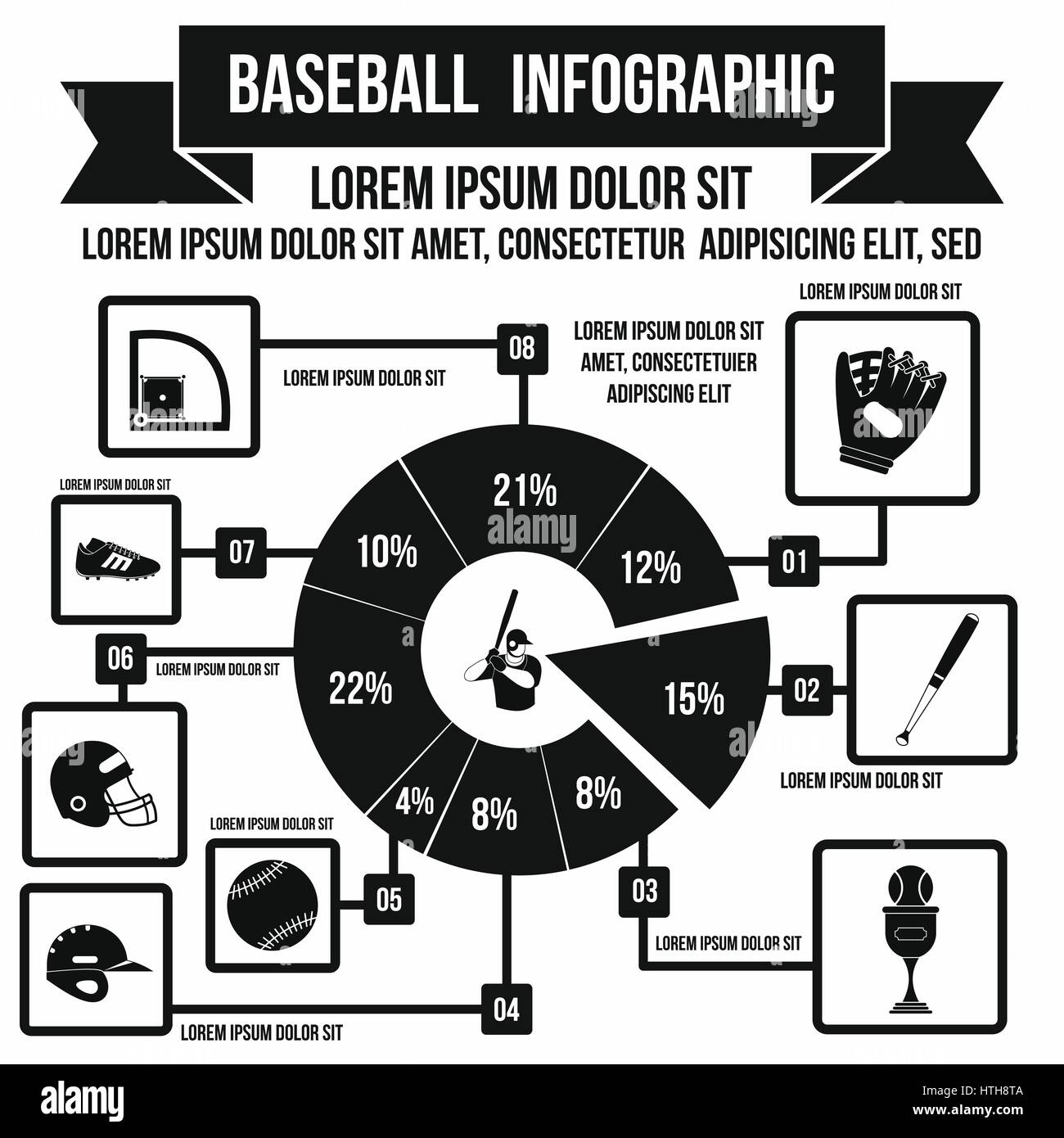 Baseball infographic, simple style Stock Vector Image & Art Alamy