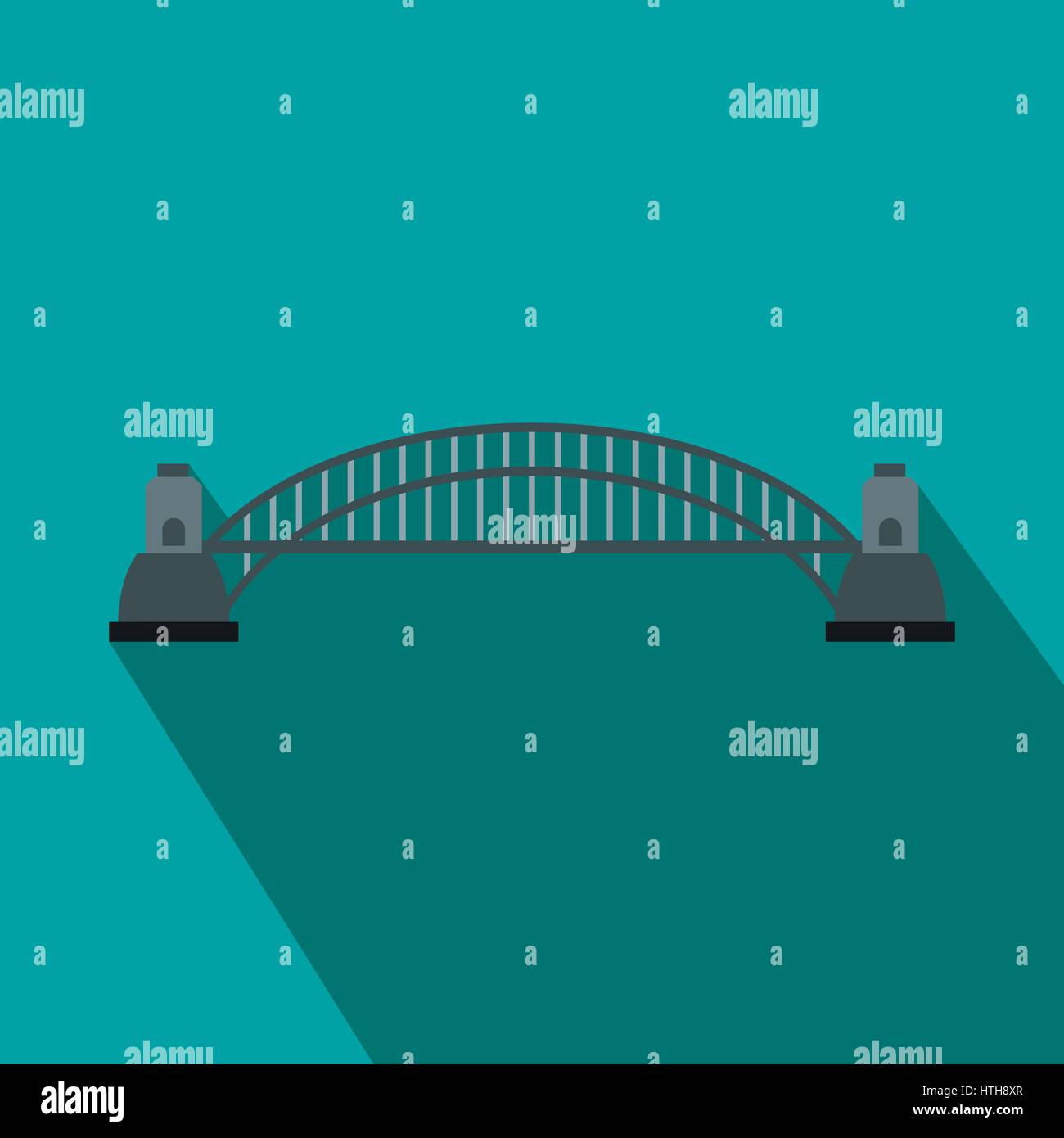 Sydney Harbour Bridge icon, flat style Stock Vector Image & Art - Alamy