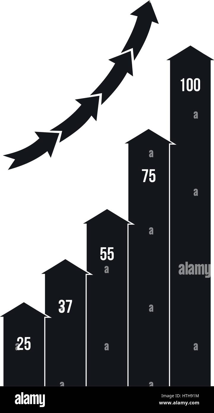 Business graph icon, simple style Stock Vector Image & Art - Alamy
