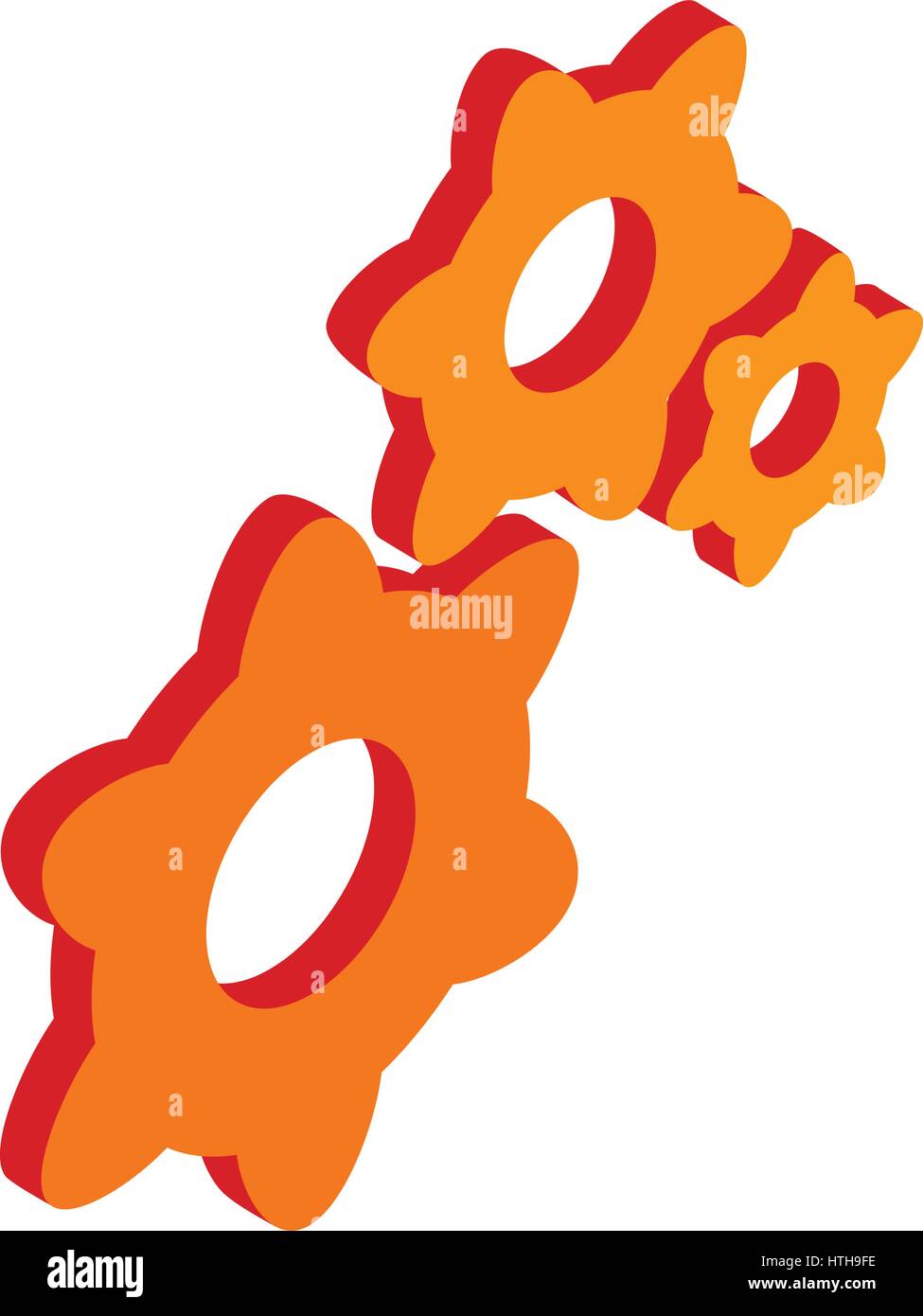 Gear wheels icon, isometric 3d style Stock Vector Image & Art - Alamy