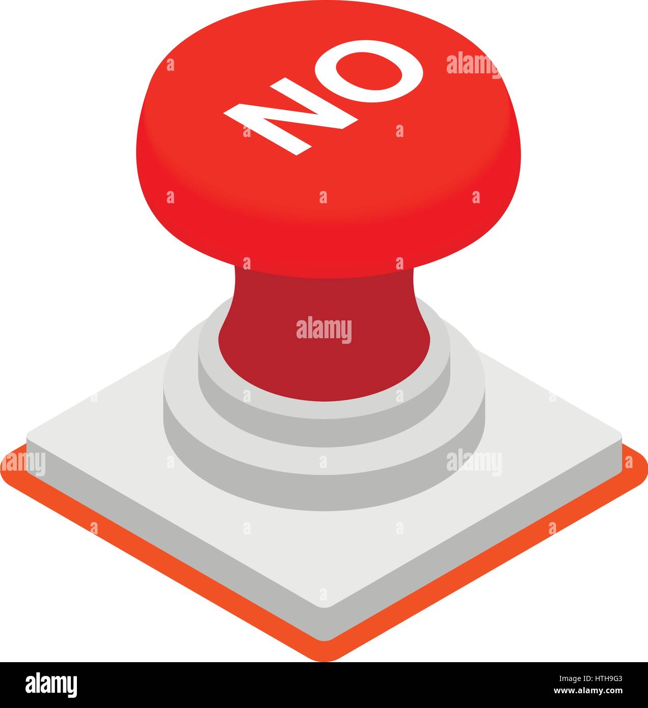 Push button NO icon, isometric 3d style Stock Vector Image & Art Alamy
