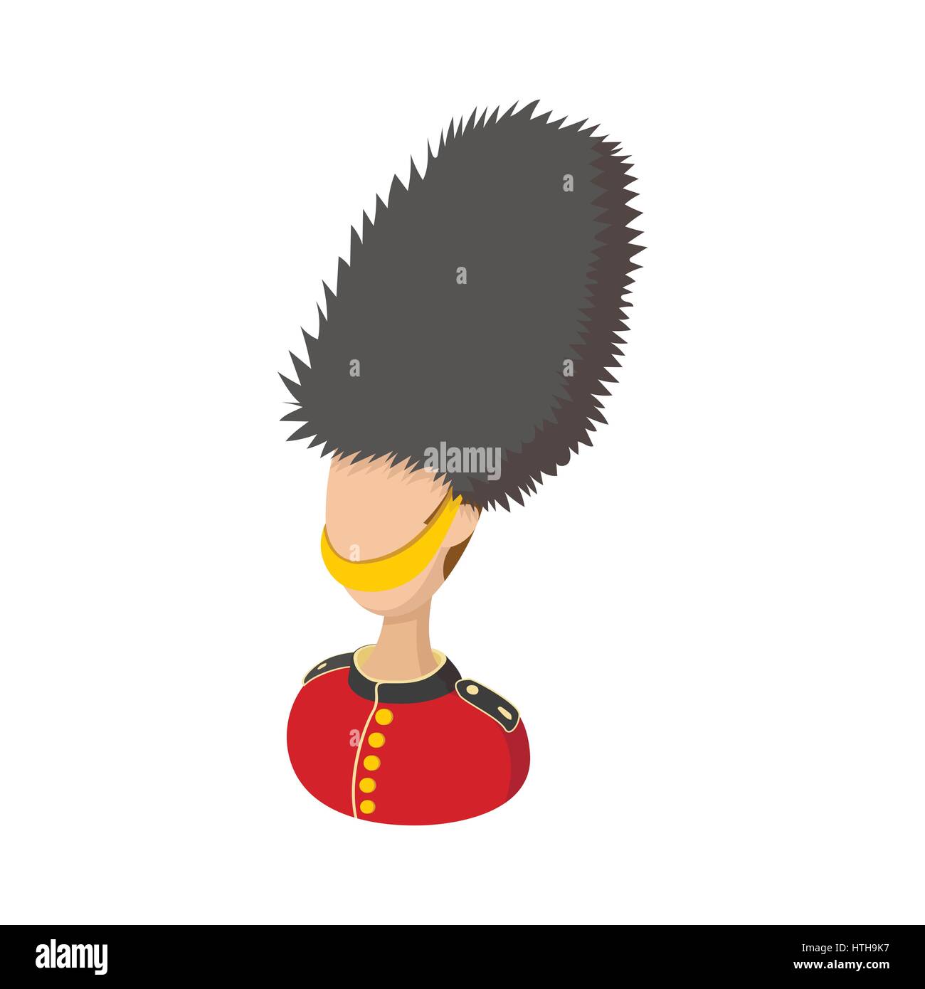 A Royal Guard icon, cartoon style Stock Vector