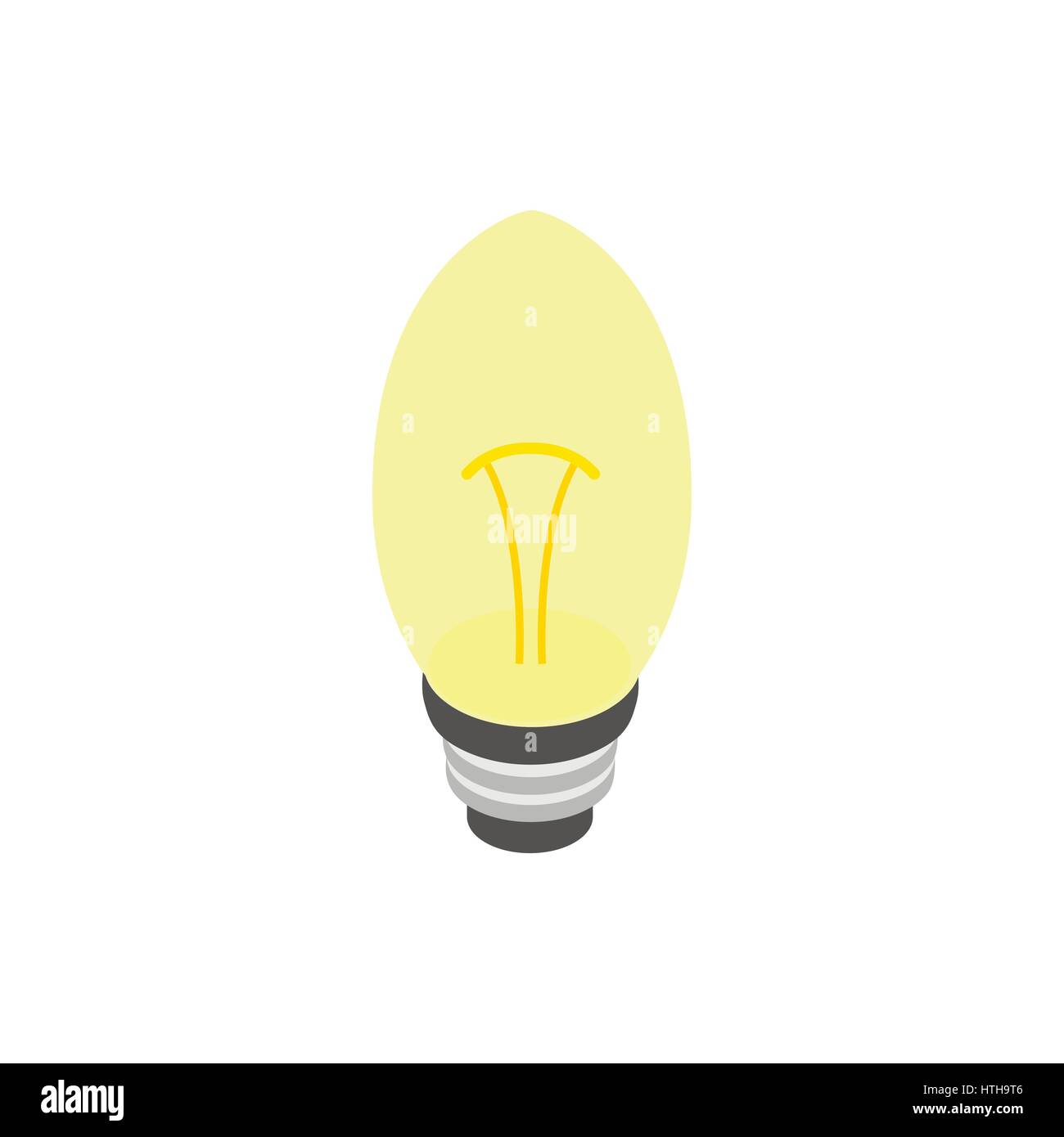 Light bulb icon, isometric 3d style Stock Vector Image & Art - Alamy