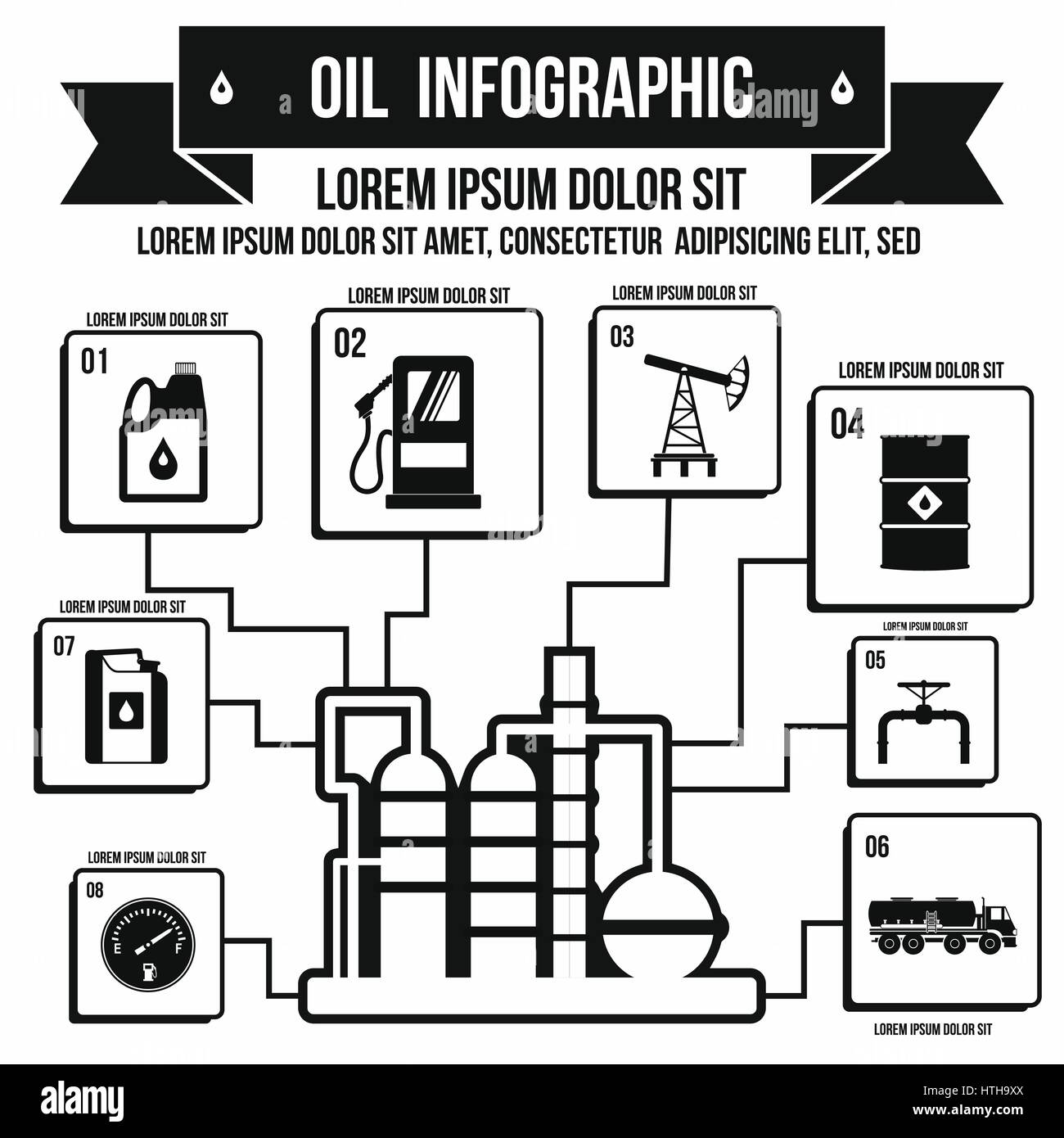 Oil Industry Infographic, simple style Stock Vector Image & Art Alamy