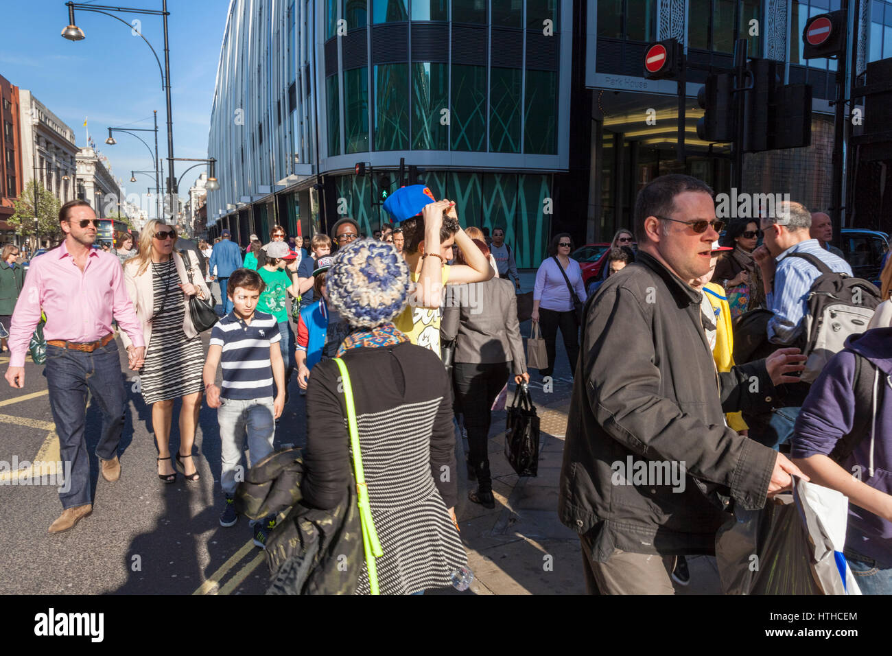 Crowds of people on Oxford Street, London, England, UK Stock Photo - Alamy