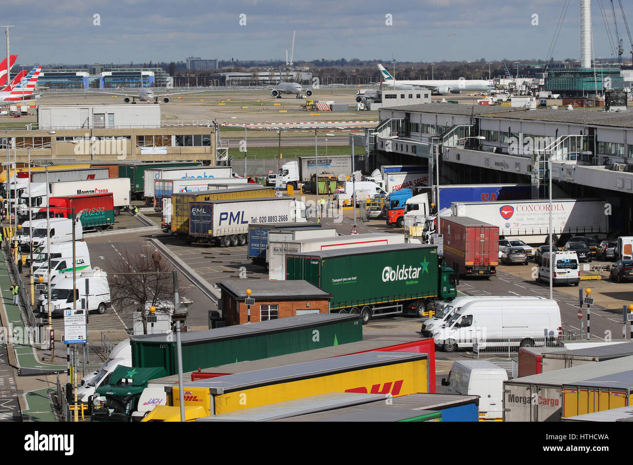 HEATHROW CARGO TERMINAL Stock Photo