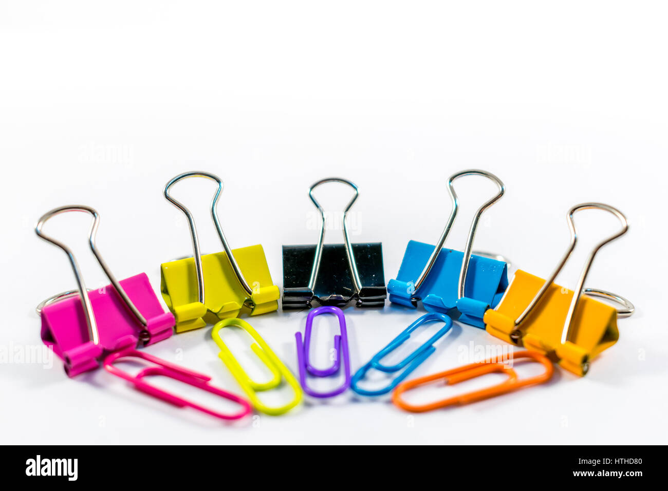 Office binder Clips isolated on white background Stock Photo Alamy