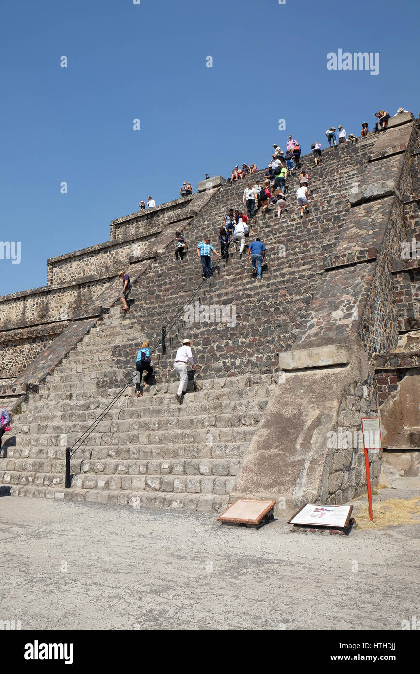 Teotihuacan historical complex, Valley of Mexico, State of Mexico Stock ...