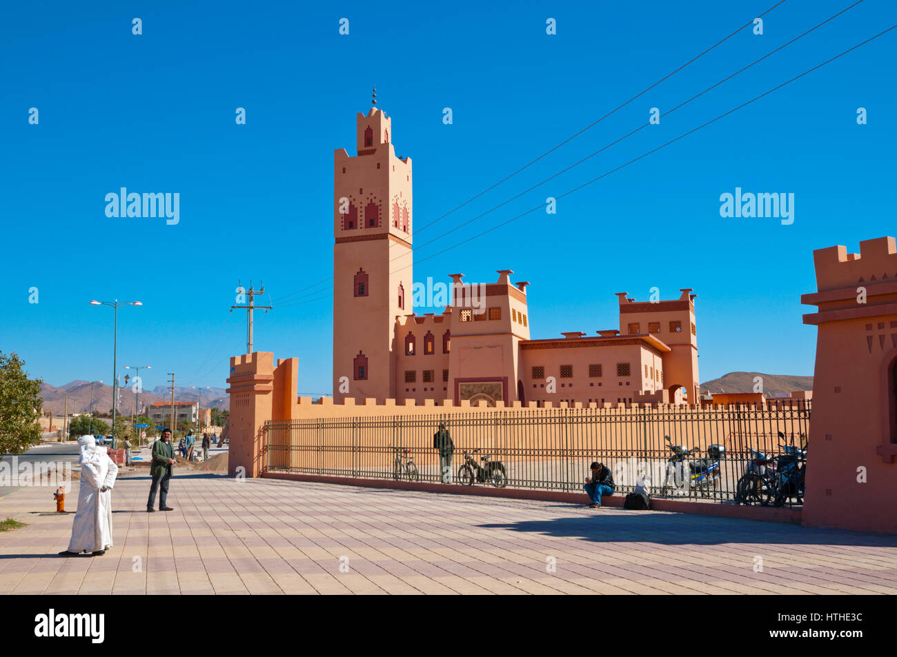 The new mosque, next to the bus station, Tata, Morocco Stock Photo