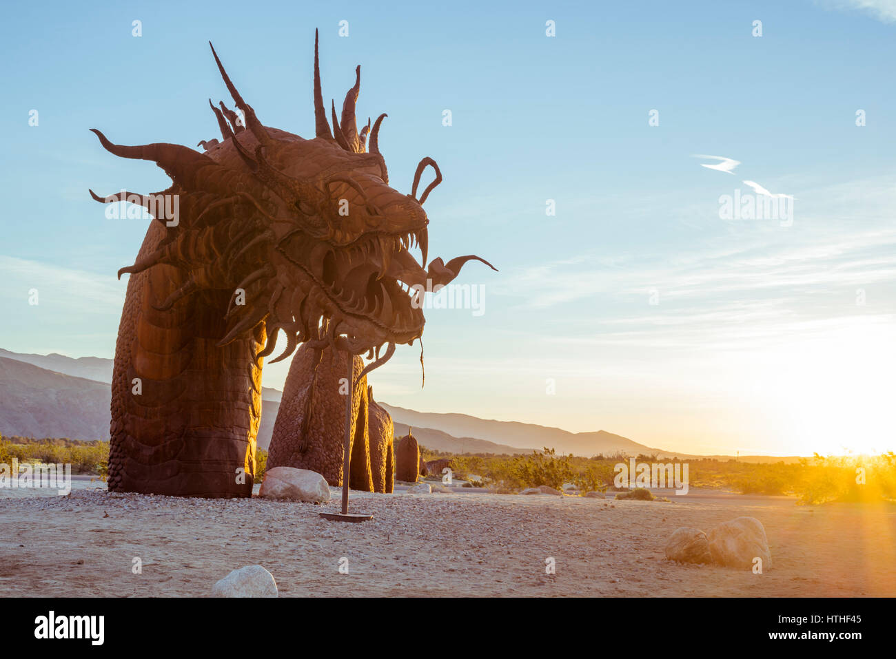 Metal sculpture artwork (by Ricardo Breceda). Borrego Springs, California, USA Stock Photo Alamy