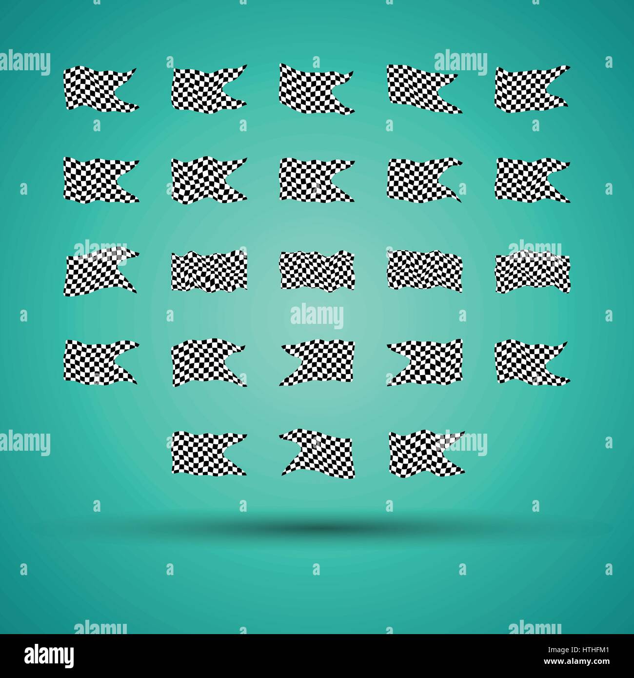 Racing background set collection of 23 checkered flags vector ...