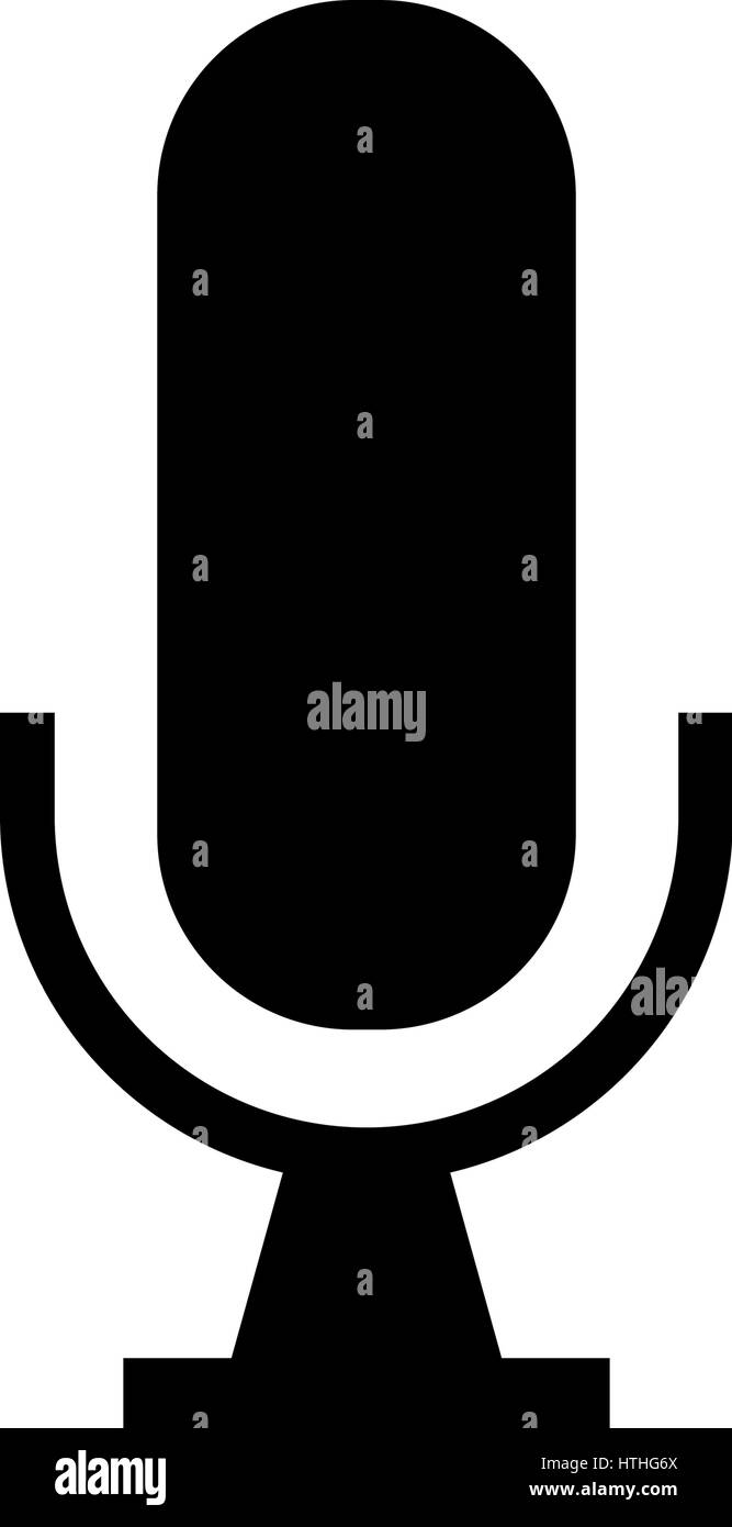 microphone icon illustrated on a white background in vector Stock ...