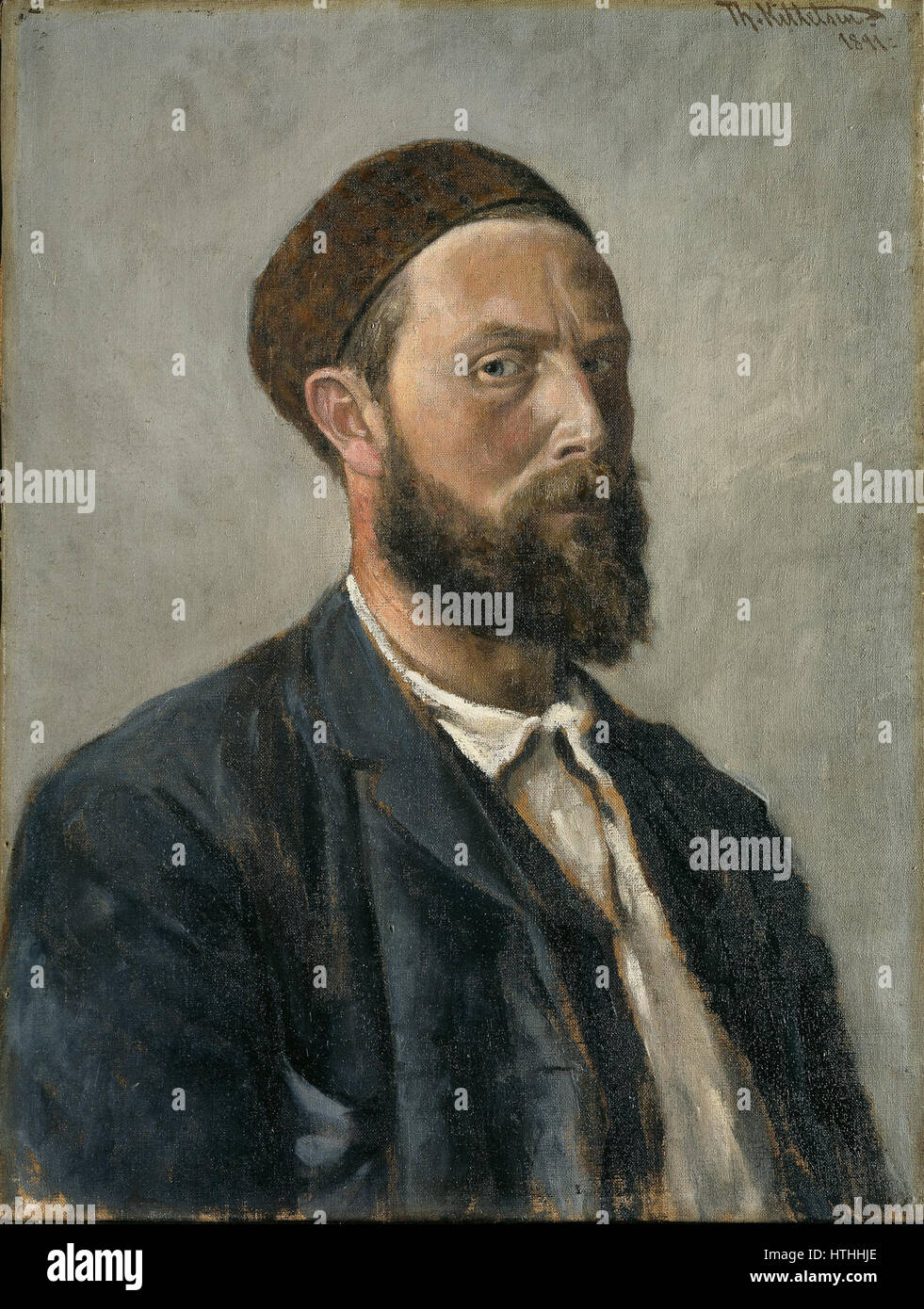 Theodor Kittelsen - Self-Portrait - Google Art Project Stock Photo