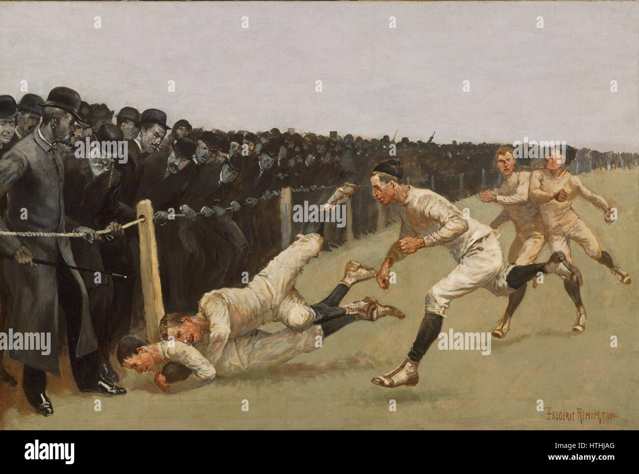 Touchdown Yale vs. Princeton by Frederic Remington 1890 Stock Photo Alamy
