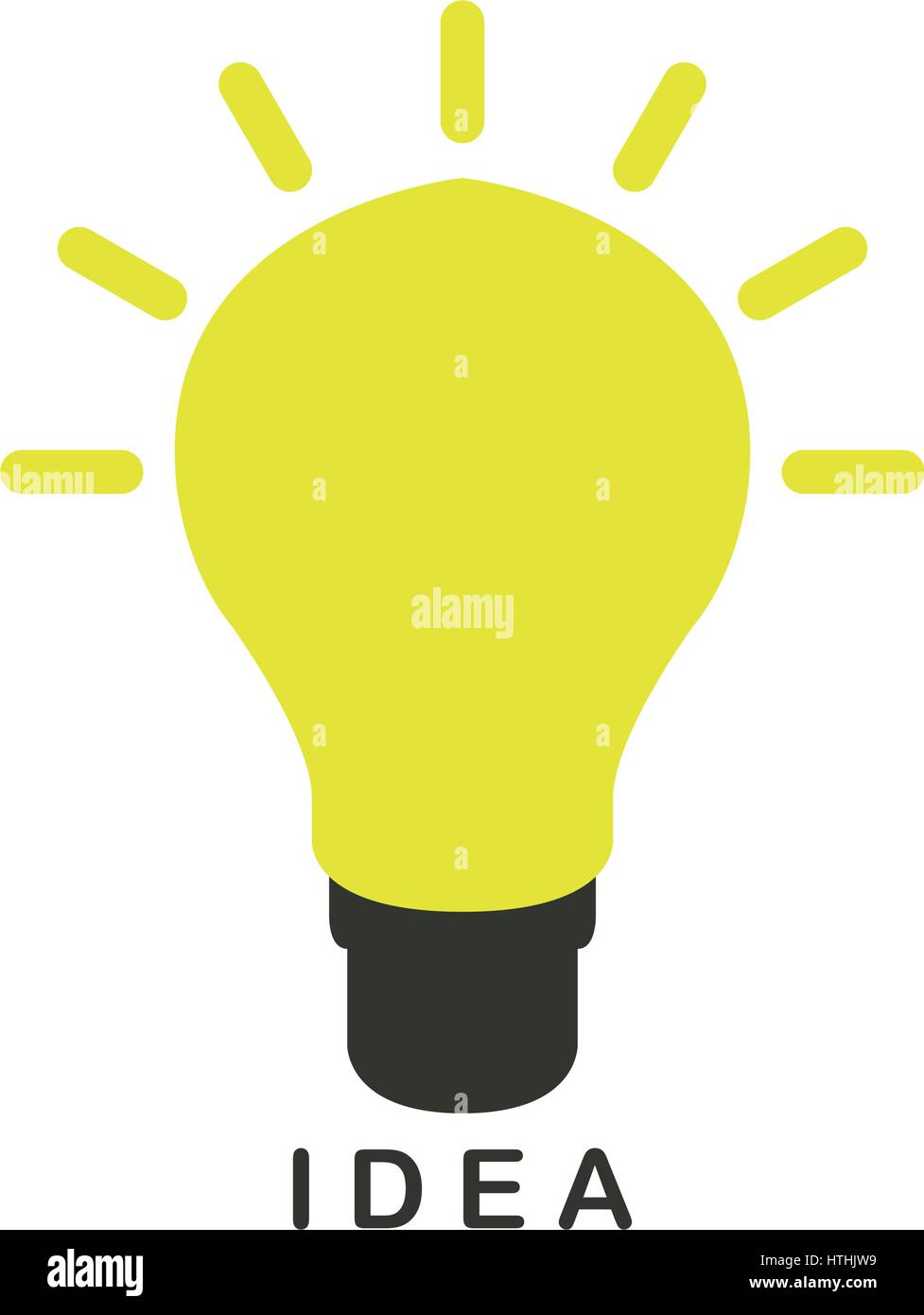 idea light bulb icon illustrated on a white background in vector Stock