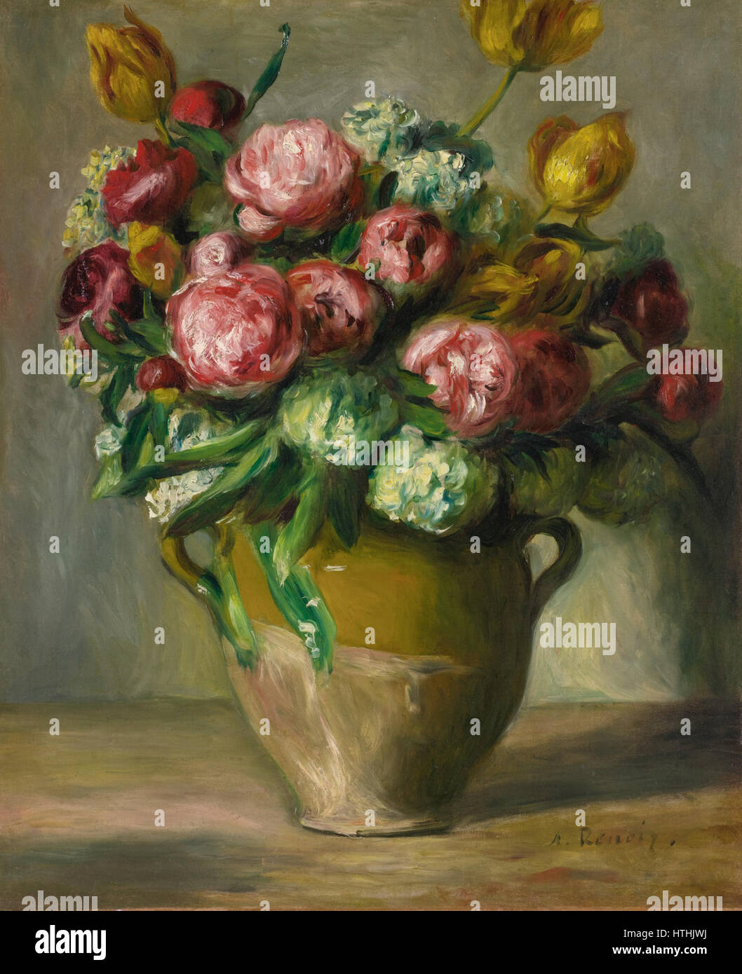 Pierre-Auguste Renoir - Vase de pivoines Stock Photo