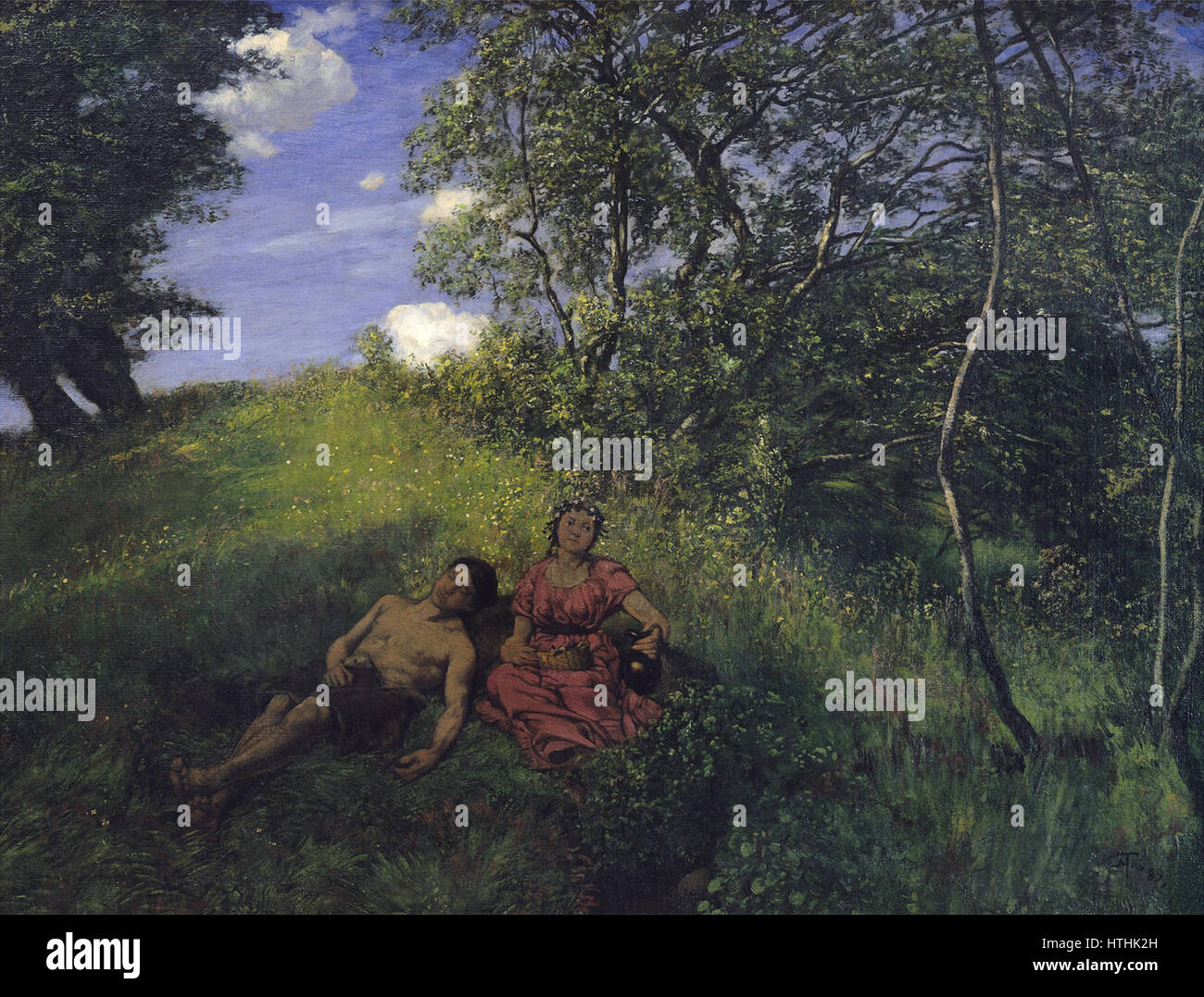 Hans Thoma Mittagsruhe Stock Photo Alamy