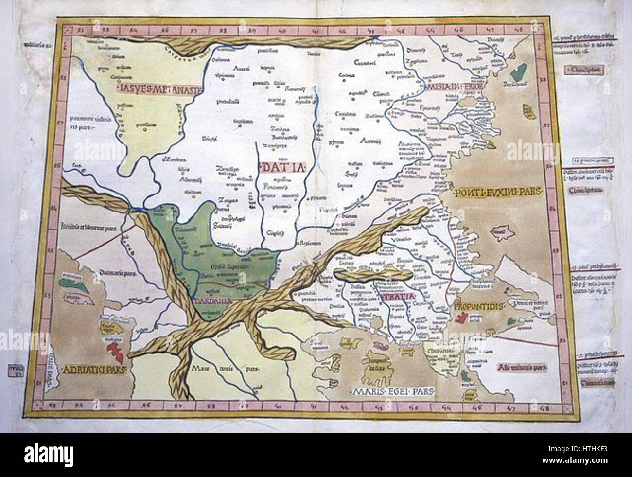 Ptolemy's Ninth European Map Stock Photo