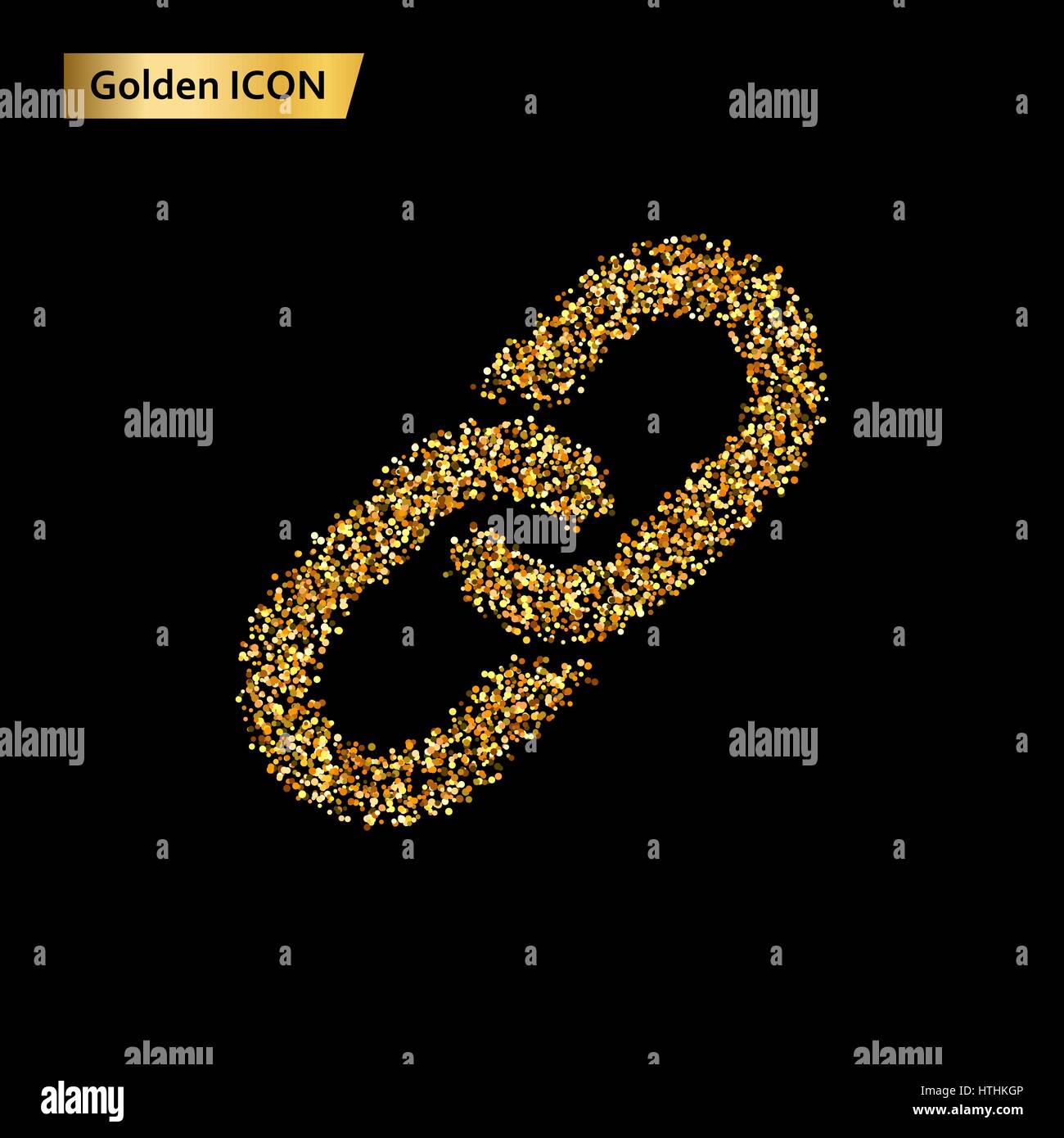 Icon link of golden circles. Vector illustration Stock Vector Image ...