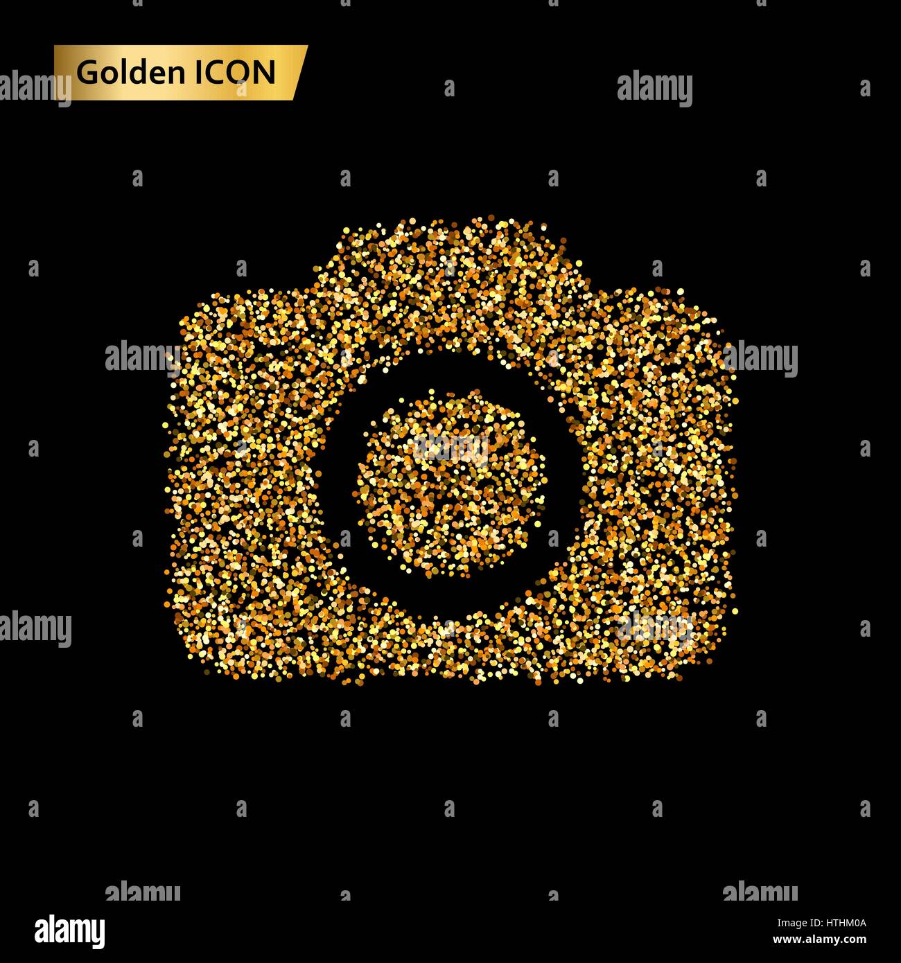 Icon camera circles of gold. Vector illustration Stock Vector Image ...