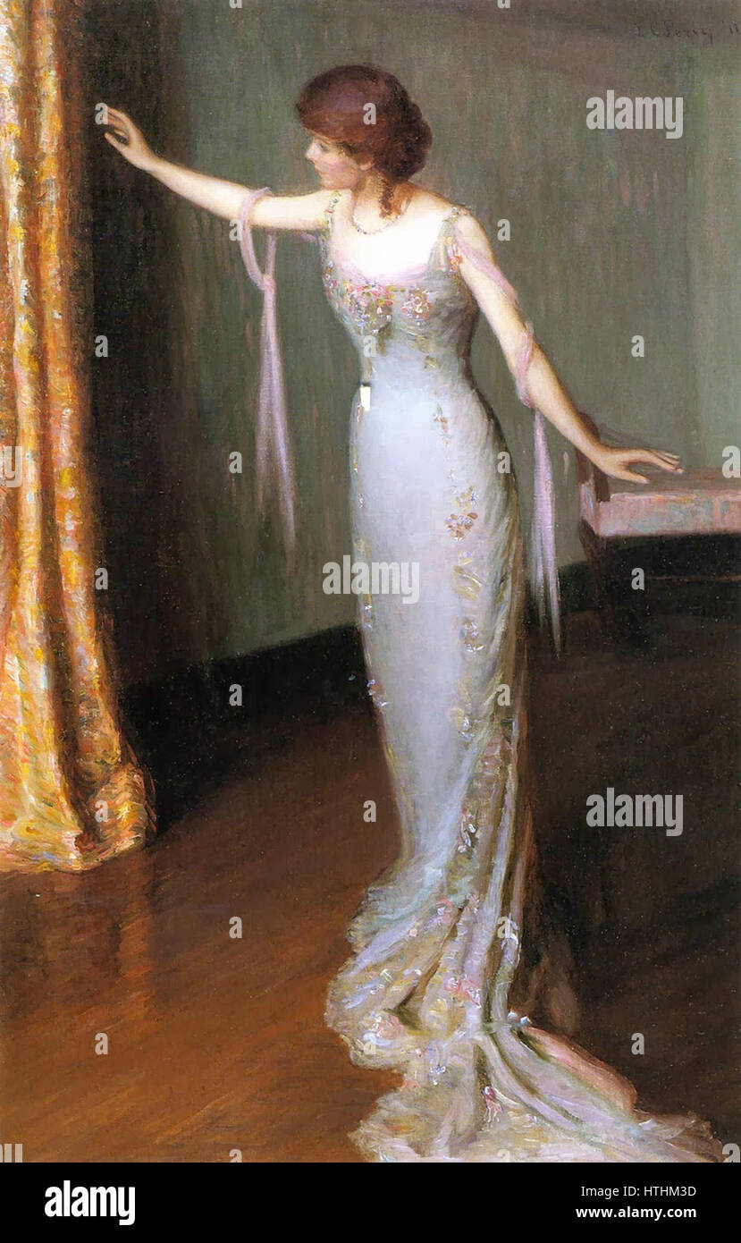 Lady in an Evening Dress 1911 by Lilla Cabot Perry Stock Photo