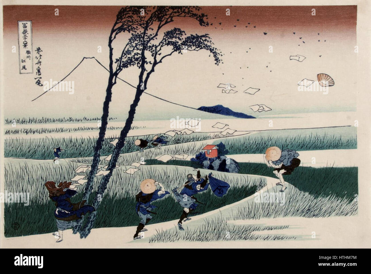 Katsushika Hokusai (1760-1849), Ejiri in de provincie Shinano (1829-33) Stock Photo
