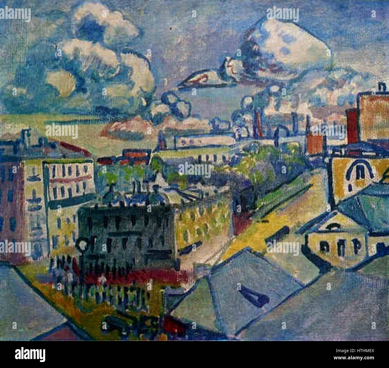 Vassily Kandinsky, 1916 Moscow, Zubovskaya Square, Study Stock Photo