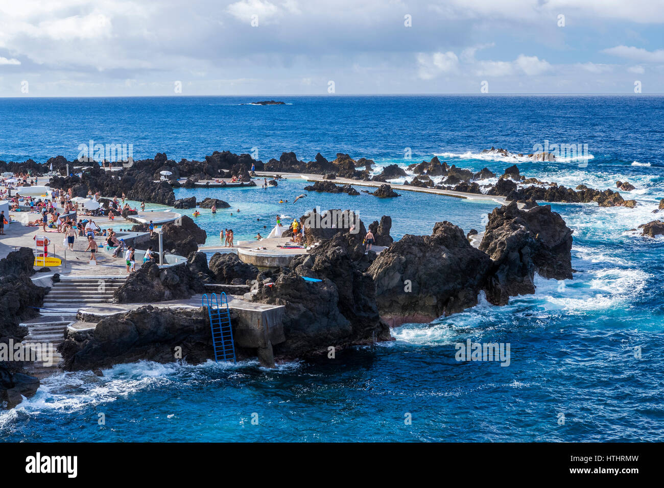 Natural swimming pools at Porto Moniz, North Coast of Madeira, Portugal. Stock Photo