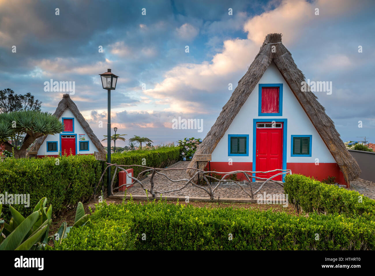 Traditional Madeirense home at Santana, Madeira, Portugal Stock Photo