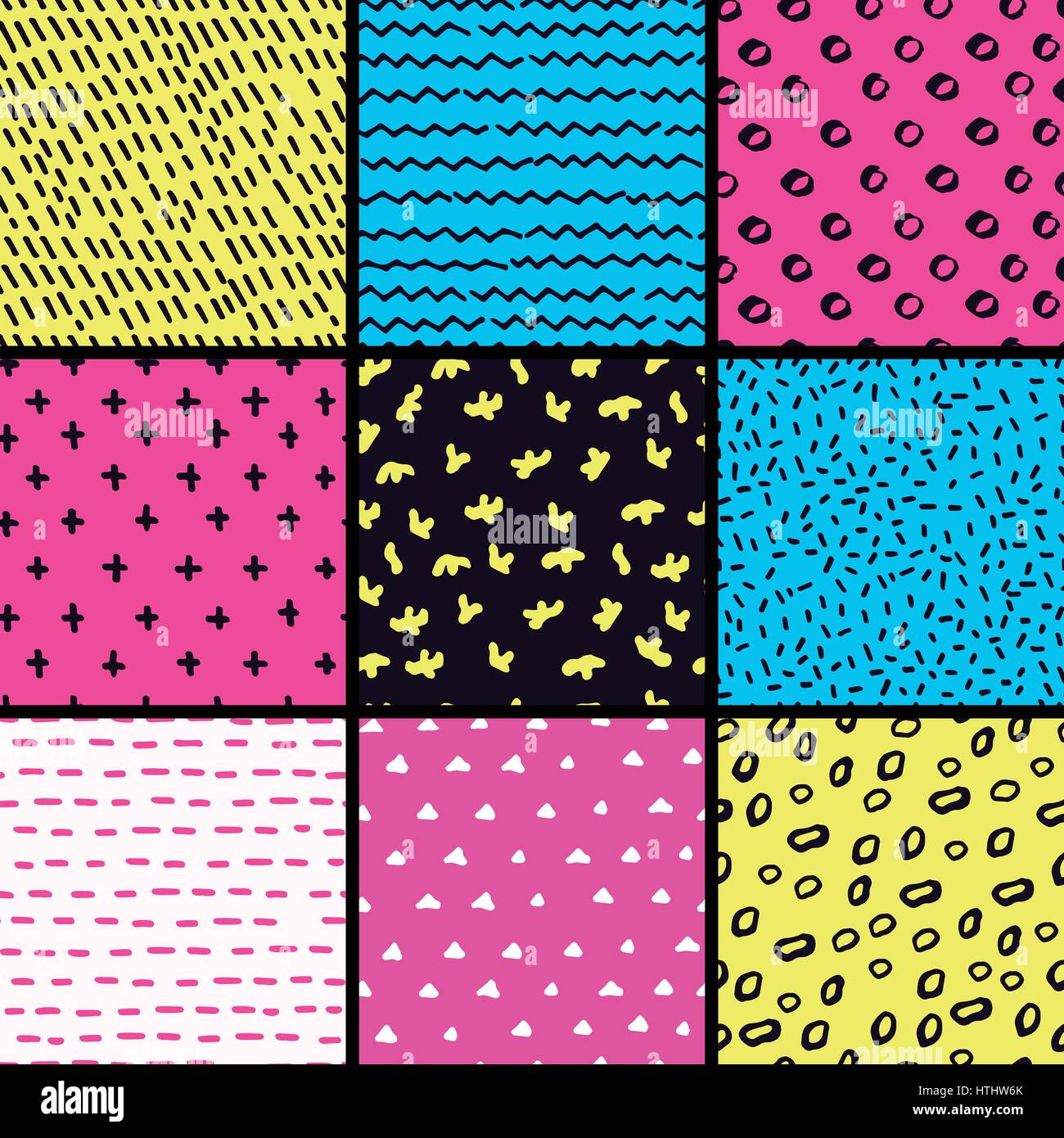 Hand Drawn seamless pattern collection. Simple texture for background Stock Vector Image & Art