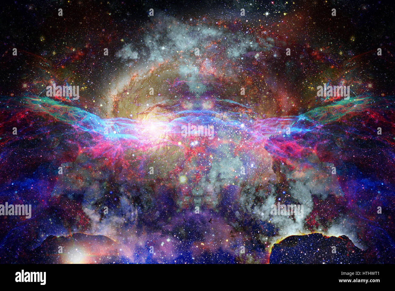 Light and dark outer space hi-res stock photography and images - Alamy