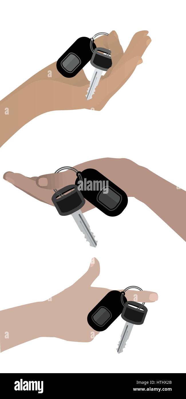 Woman man keys agent door Stock Vector Images Alamy