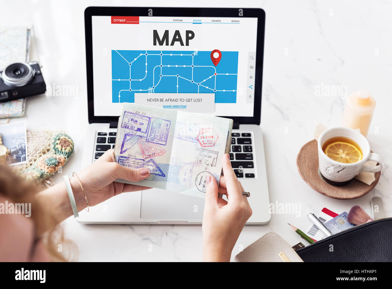 GPS Map Directions Navigation Location Stock Photo Alamy