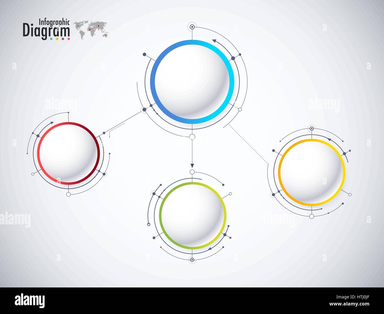 Digital diagram style. Diagram and flow chart of technology concept