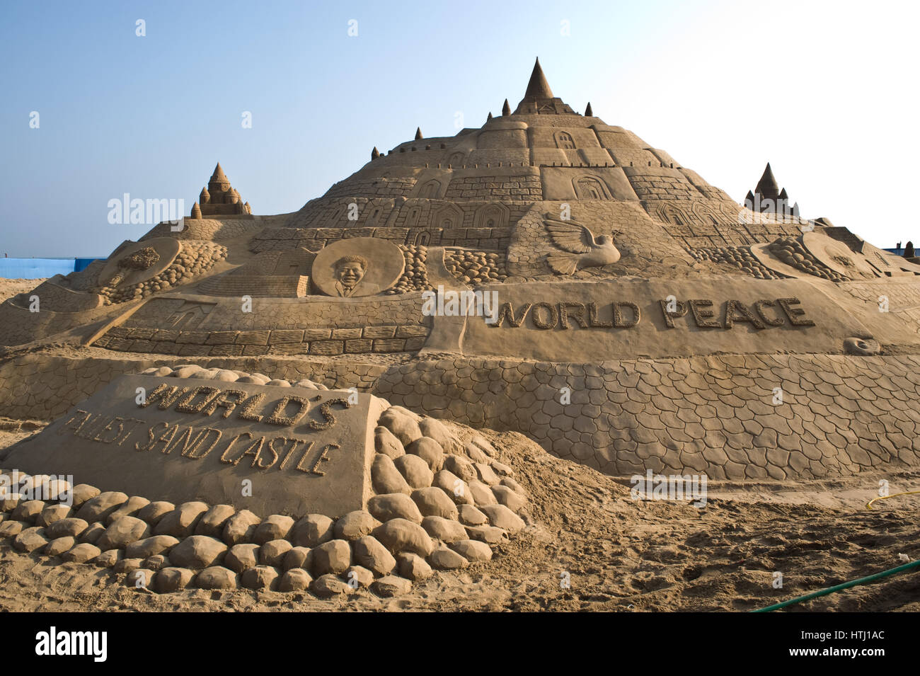 The World's Tallest Sandcastle ( 48 Feet 8 Inch In Height) ( India ...