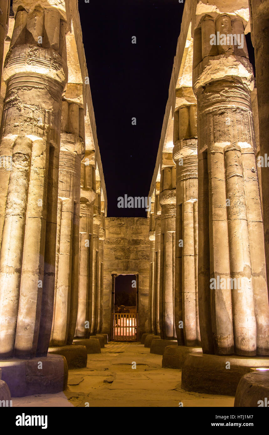 Colonnade in the Luxor Temple - Egypt Stock Photo - Alamy