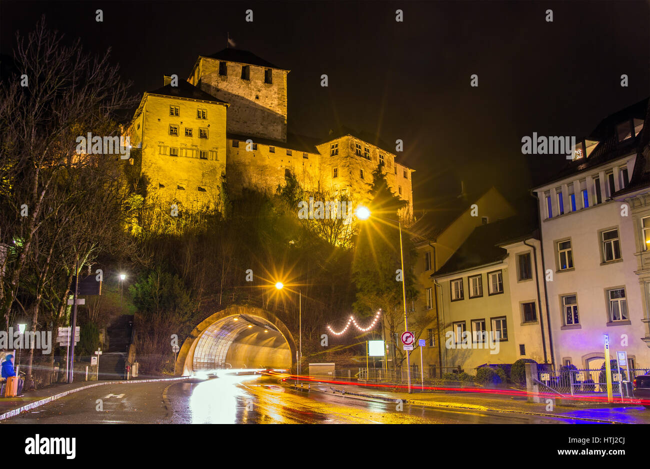 View of Schattenburg castle in Feldkirch - Austria Stock Photo