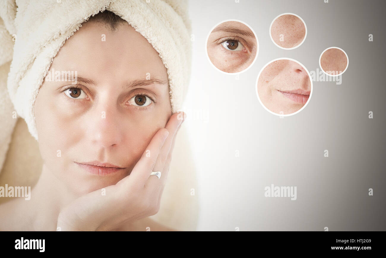 beauty concept - skin care, anti-aging procedures, rejuvenation ...