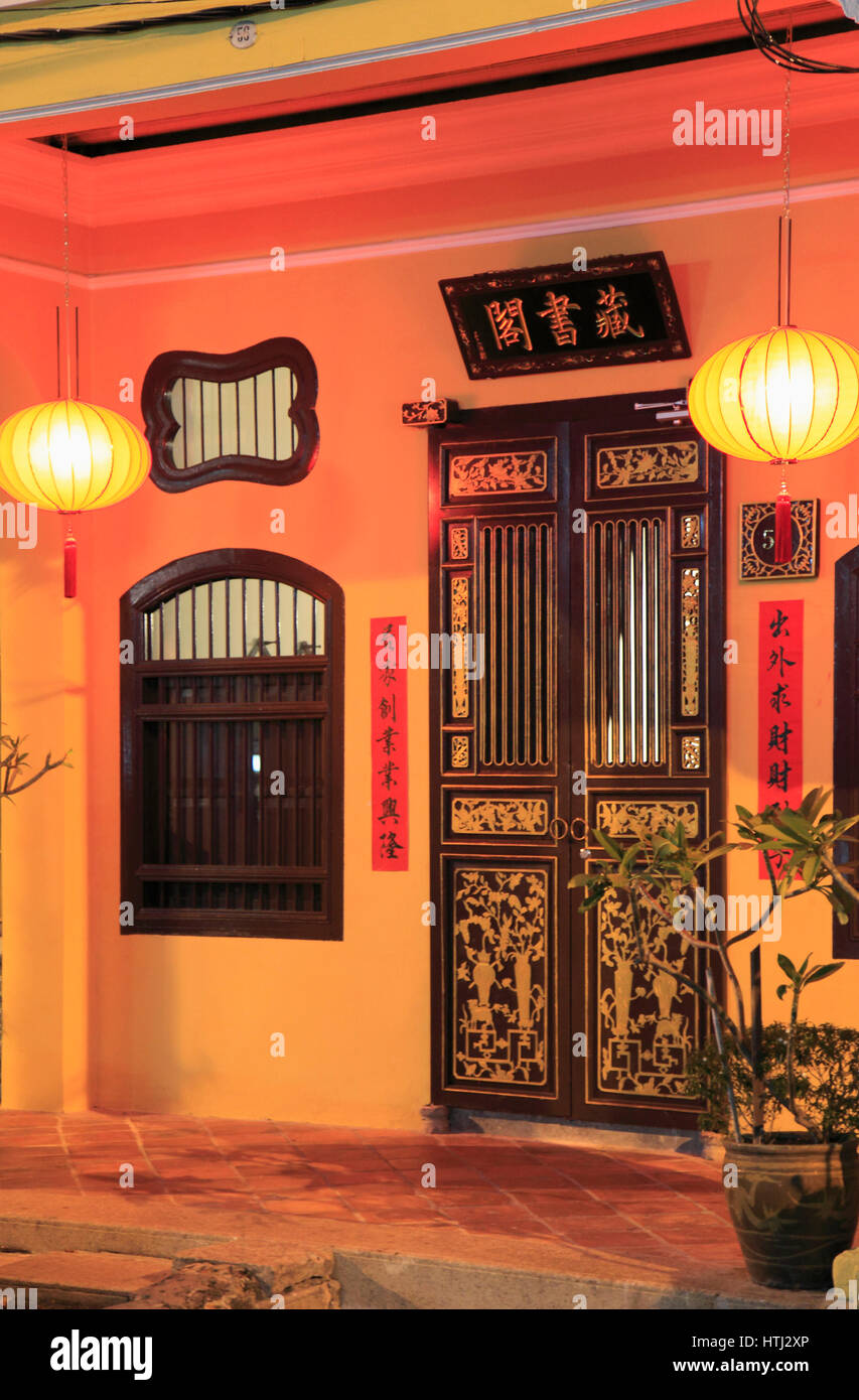 Malaysia, Penang, Georgetown, peranakan style house, Stock Photo