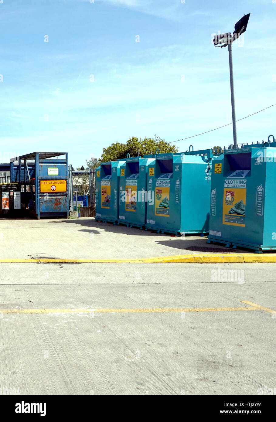 CAMBERLEY,ENGLAND, MAY 05 2016 Wilton Road Recycling Centre Stock