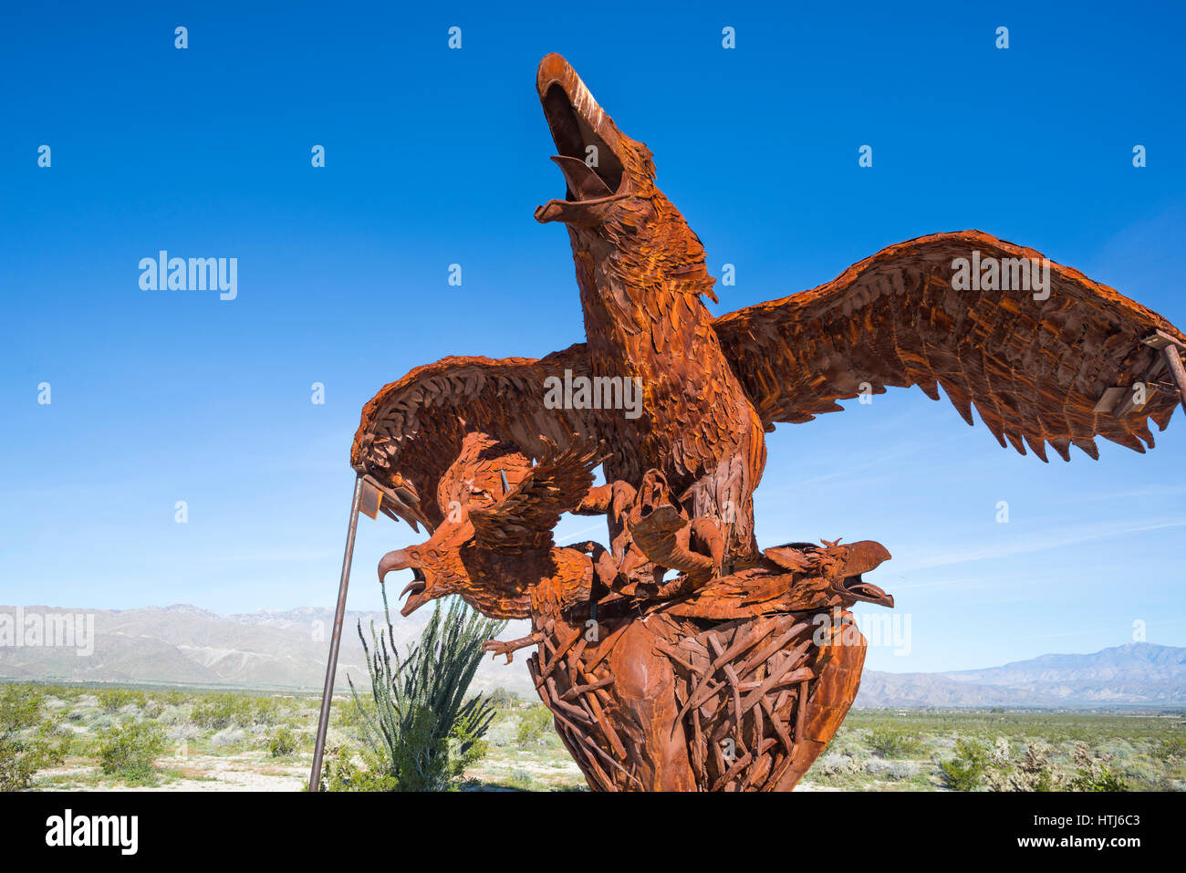 Metal sculpture artwork (by Ricardo Breceda). Borrego Springs, California, USA Stock Photo Alamy