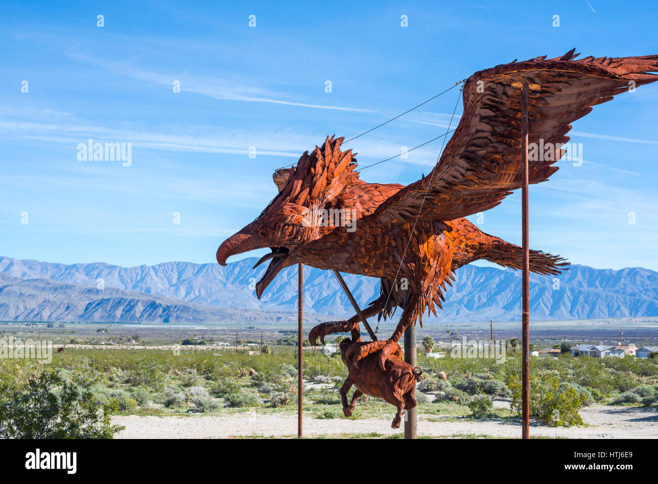Metal sculpture artwork (by Ricardo Breceda). Borrego Springs